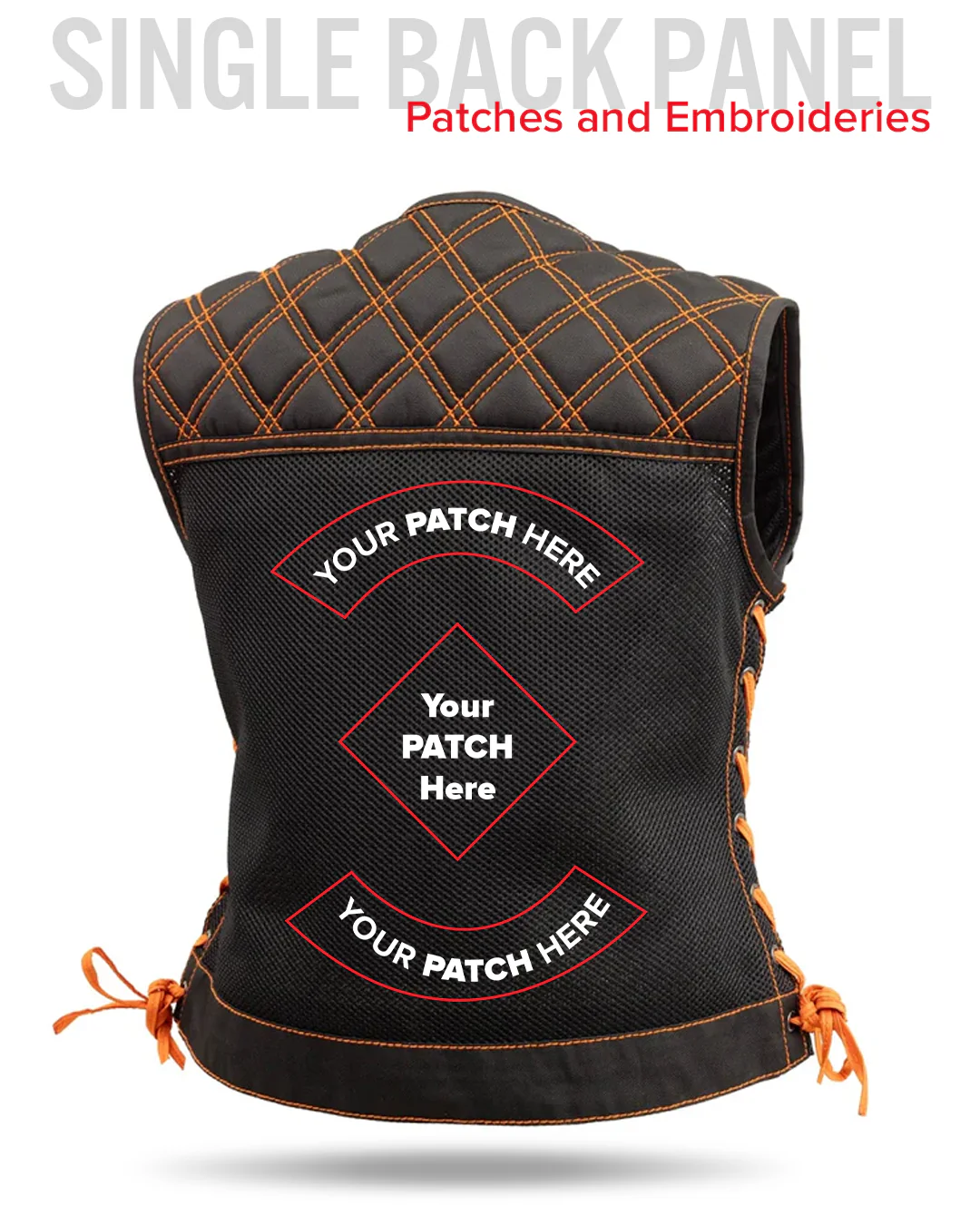 Bonnie Moto Mesh Women's Motorcycle Vest - Diamond Quilt - Image 19