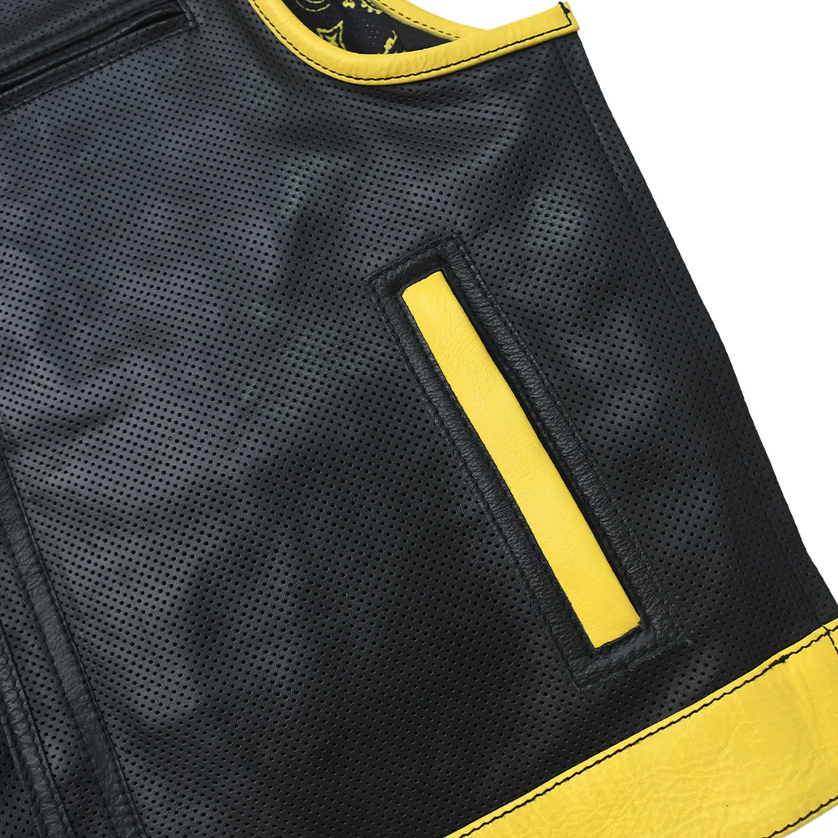 Burnline - Men’s Perforated Leather Motorcycle Vest - Image 6