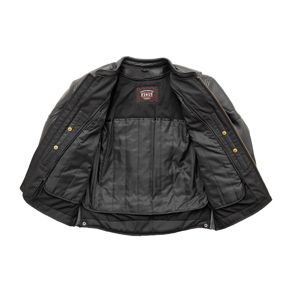 Chaos - Men's Leather Motorcycle Jacket - Image 3