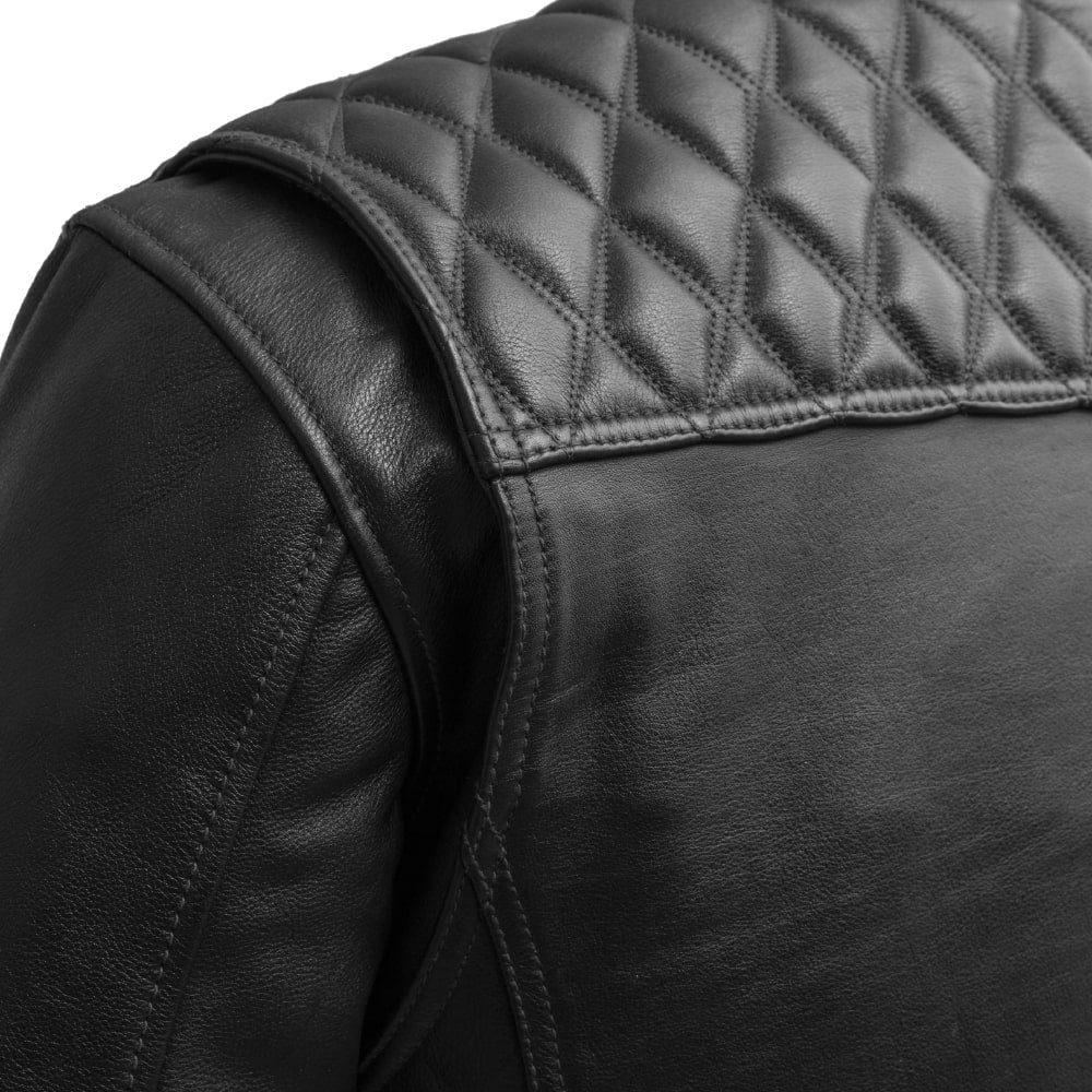 Cinder Men's Cafe Style Leather Jacket - Image 12
