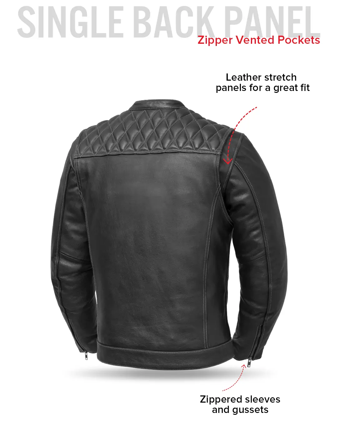 Cinder Men's Cafe Style Leather Jacket - Image 32