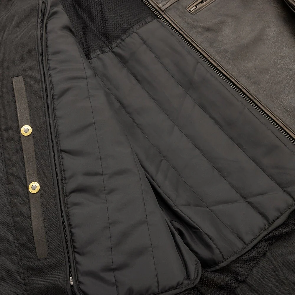 Commuter Men's Motorcycle Leather Jacket - Image 3