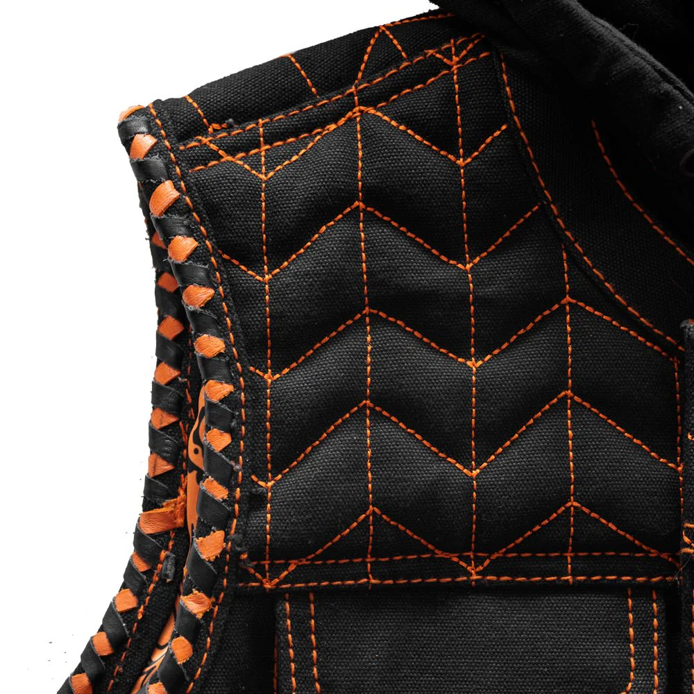 Cross Fox - Women's Club Style Motorcycle Canvas Vest - Limited Edition - Image 4