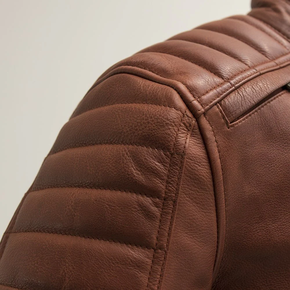 Crusader Men's Motorcycle Leather Jacket - Image 6