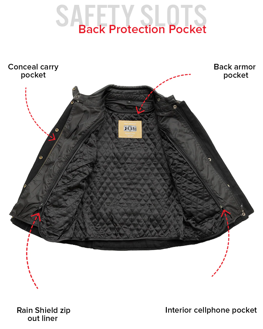 Diamond Back - Women's Motorcycle Jacket - Image 7