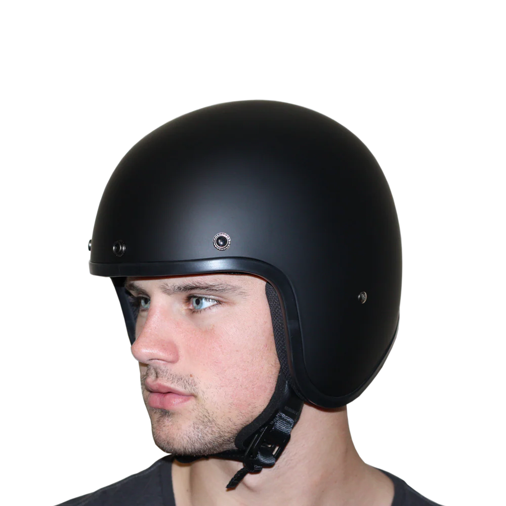 DOT Approved Daytona Cruiser Open Face Motorcycle Helmet - Men, Women & Youth - With Visor & Graphics - W/ Toxic - Image 7
