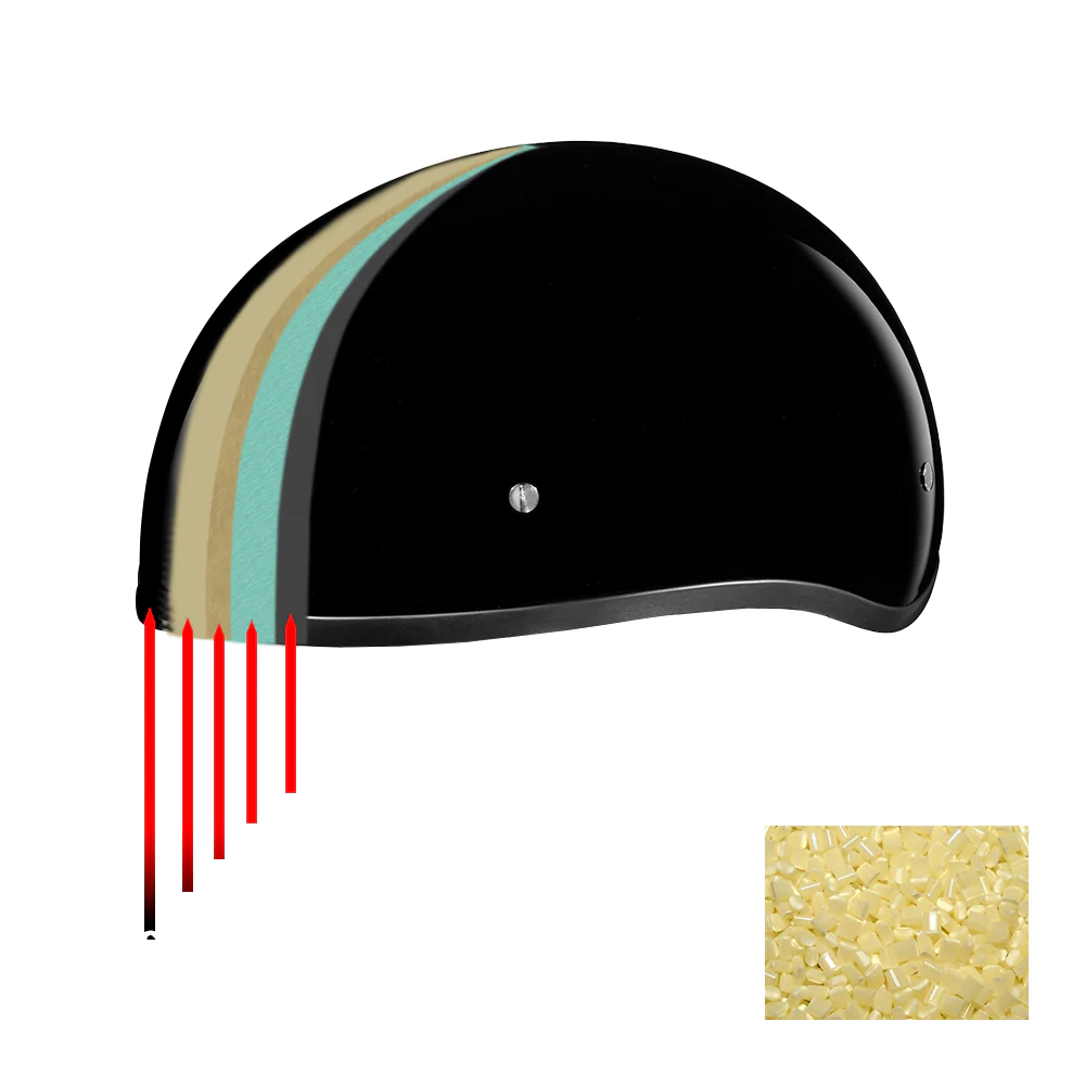 DOT Approved Daytona Motorcycle Half Face Helmet - Skull Cap Graphics for Men & Women, Scooters, ATVs, UTVs & Choppers - W/ Barbed Wire Heart - Image 7