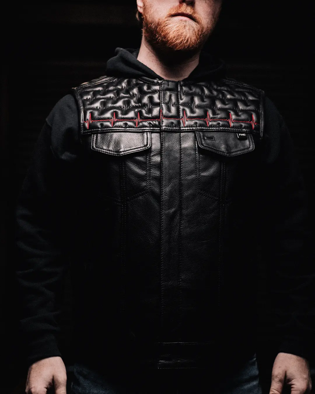 EKG Men's Leather Motorcycle Vest (Limited Edition) - Image 5