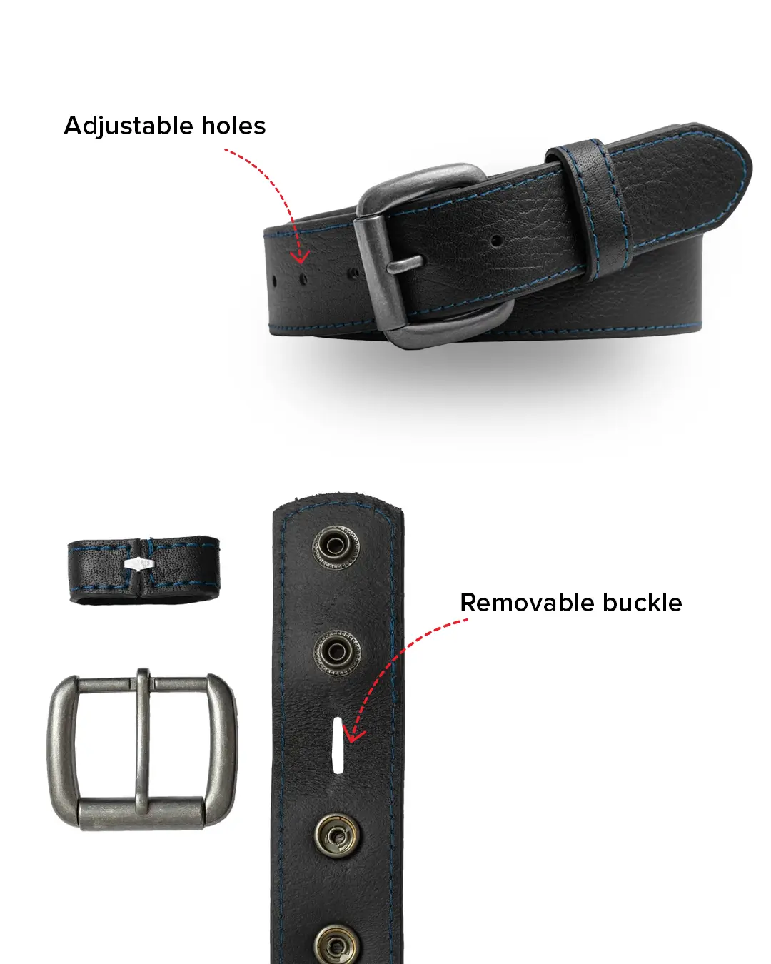 FULL GRAIN WITH CUSTOM STITCH BELTS - Image 21