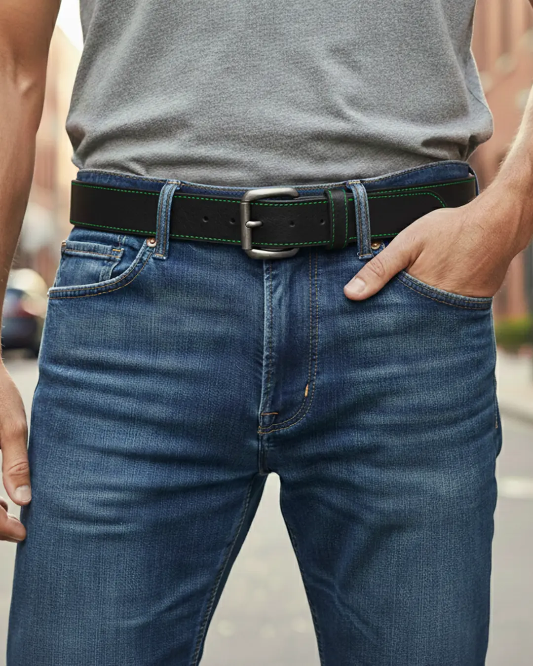 FULL GRAIN WITH CUSTOM STITCH BELTS - Image 24