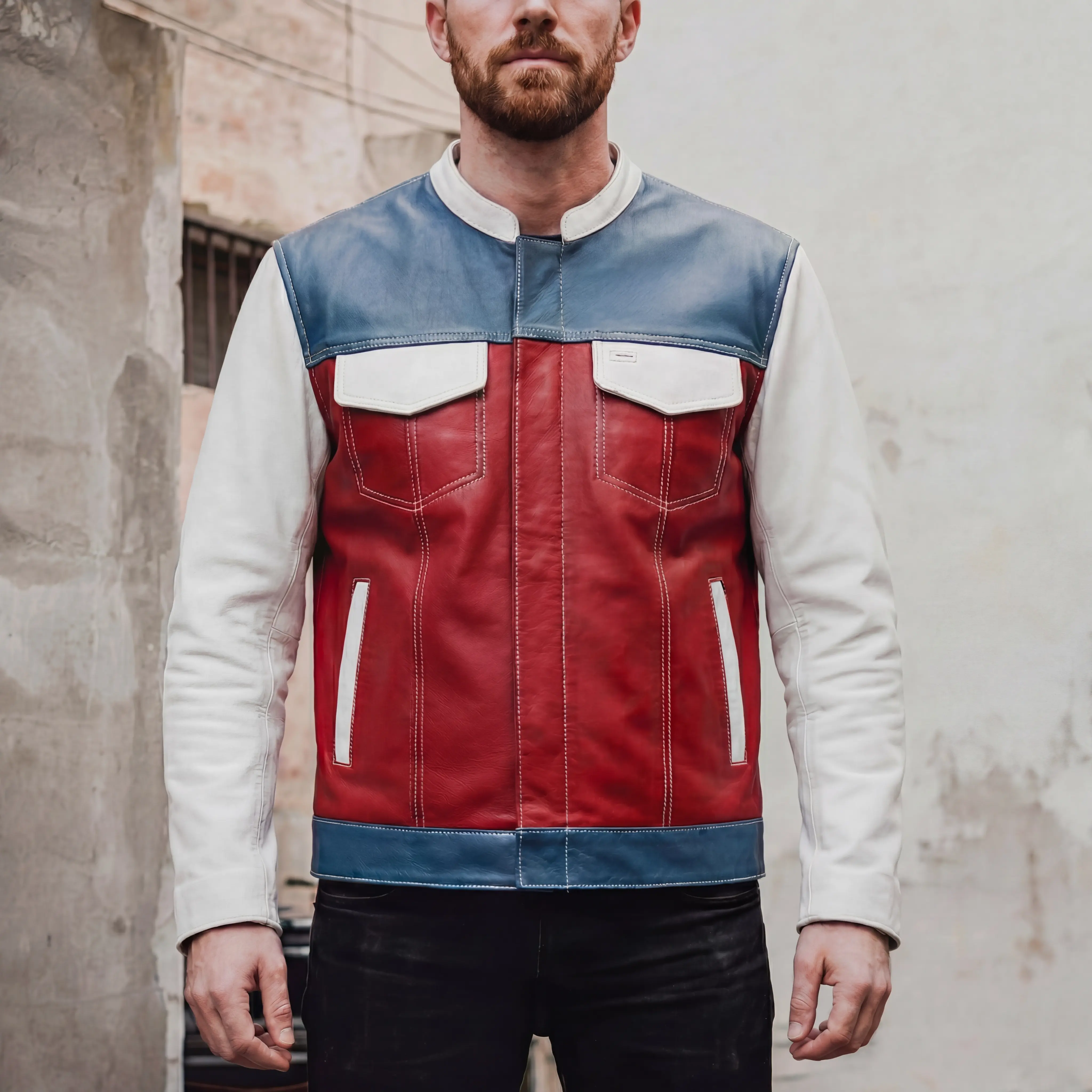 Independence Day MENS JACKET COVERED SNAPS