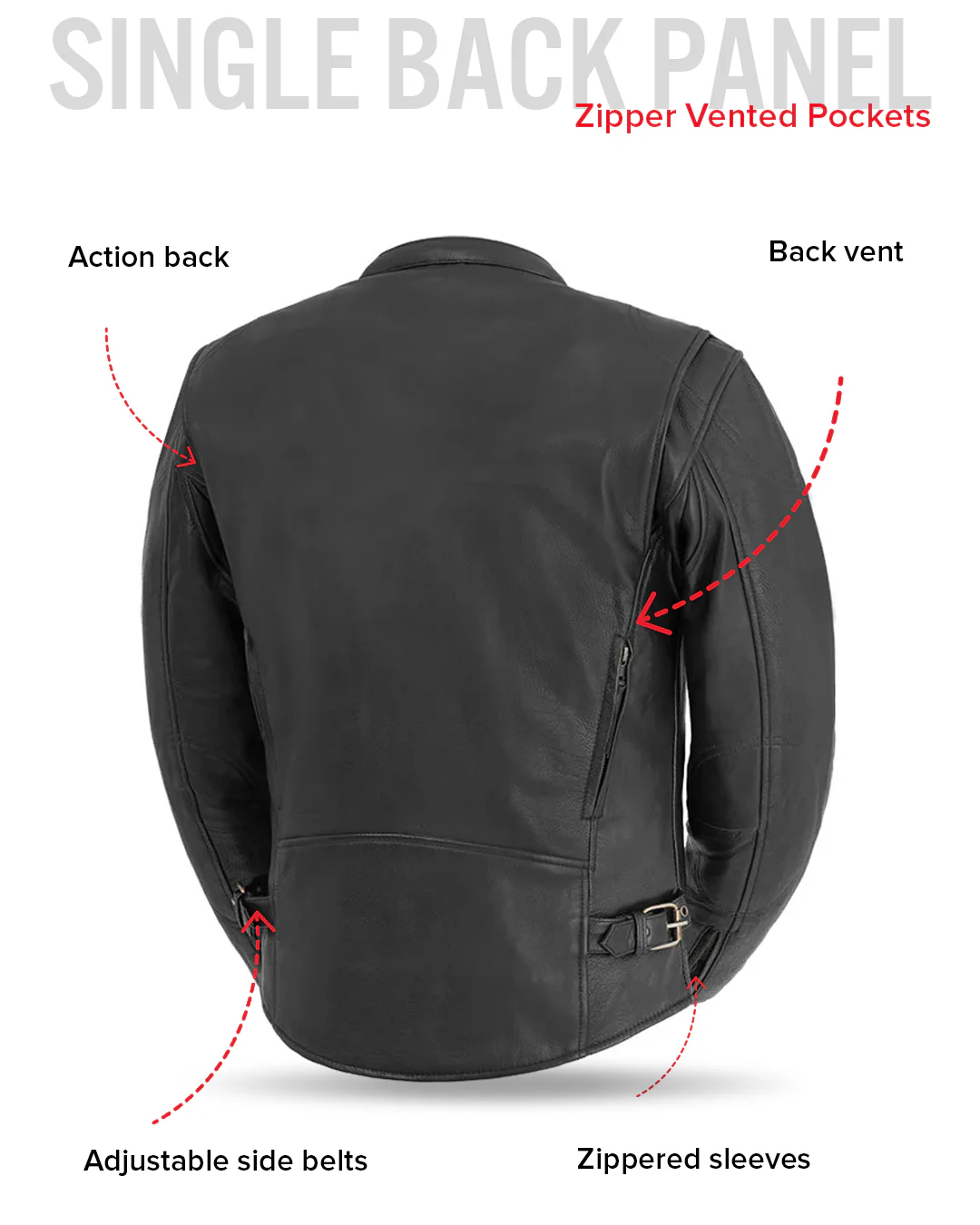 Indy Men's Motorcycle Leather Jacket - Image 20