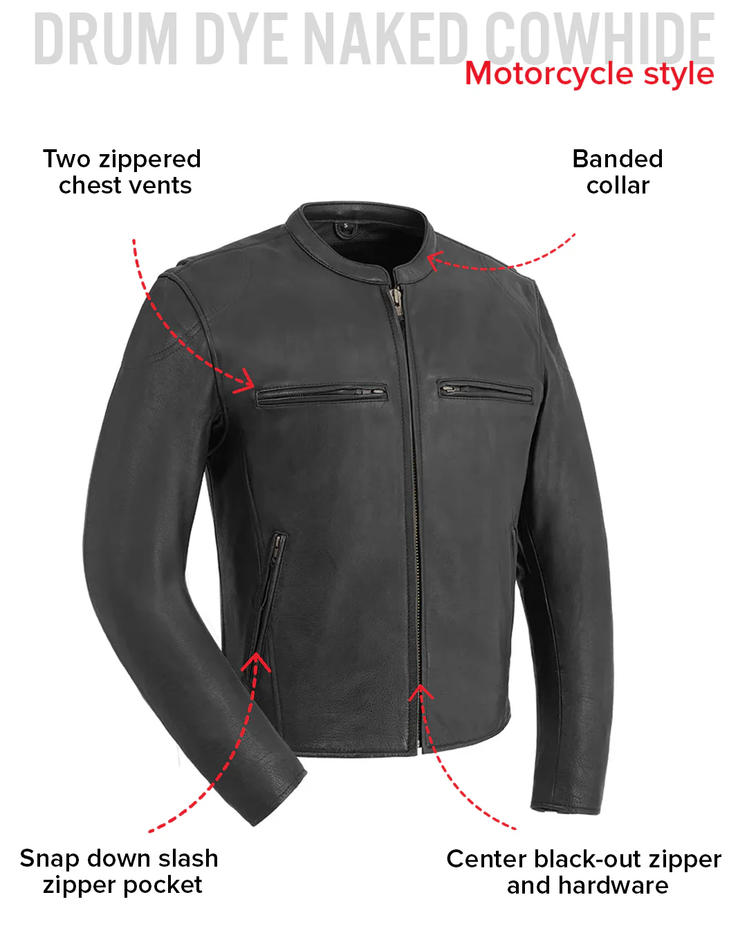 Indy Men's Motorcycle Leather Jacket - Image 21