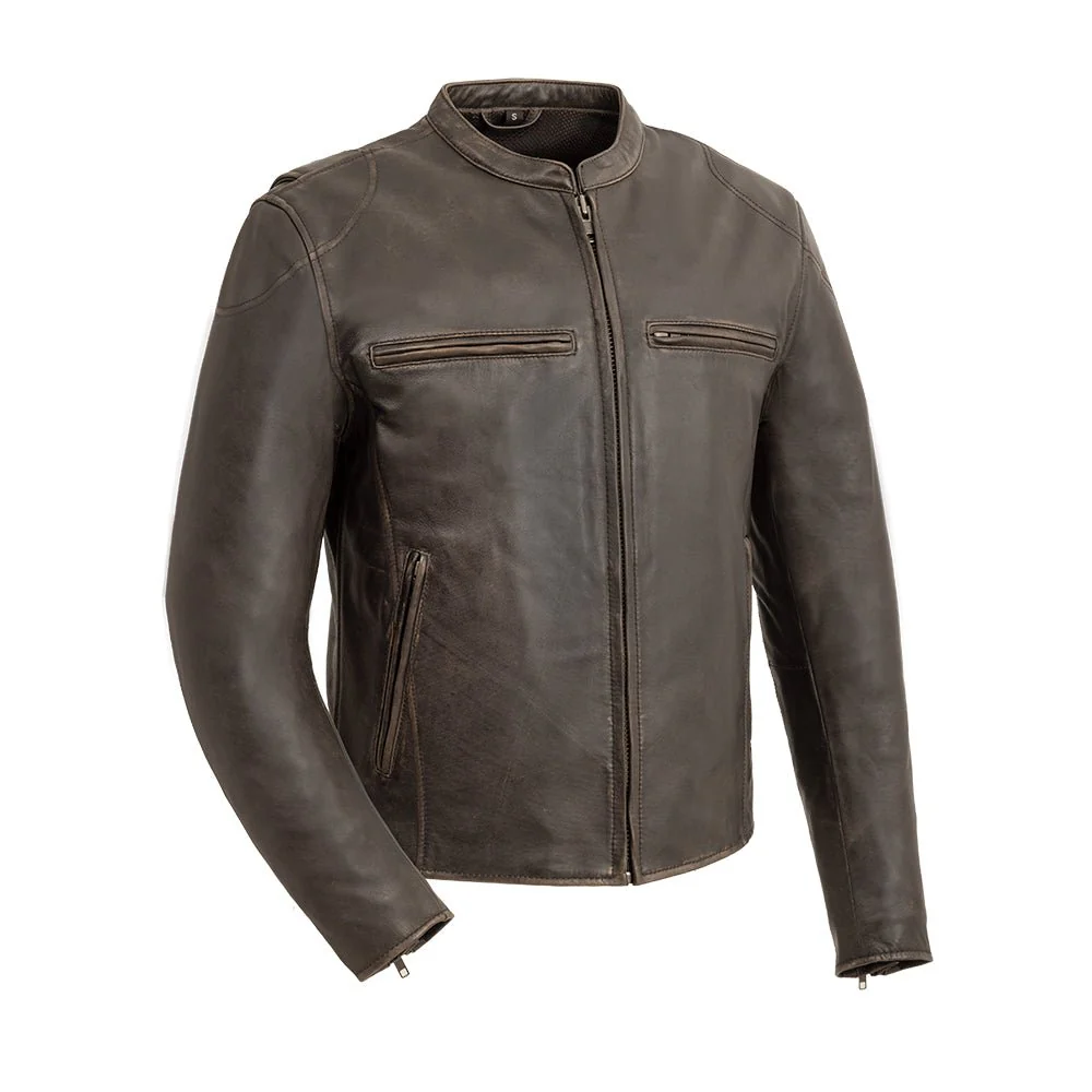 Indy Men's Motorcycle Leather Jacket - Image 9