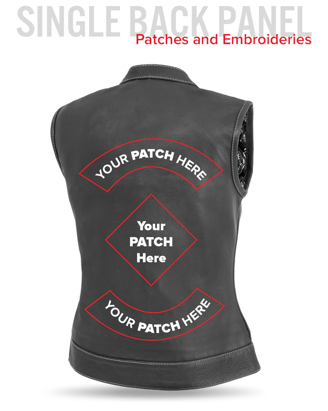 Jessica Women's Motorcycle Leather Vest - White - Limited Edition - Image 8