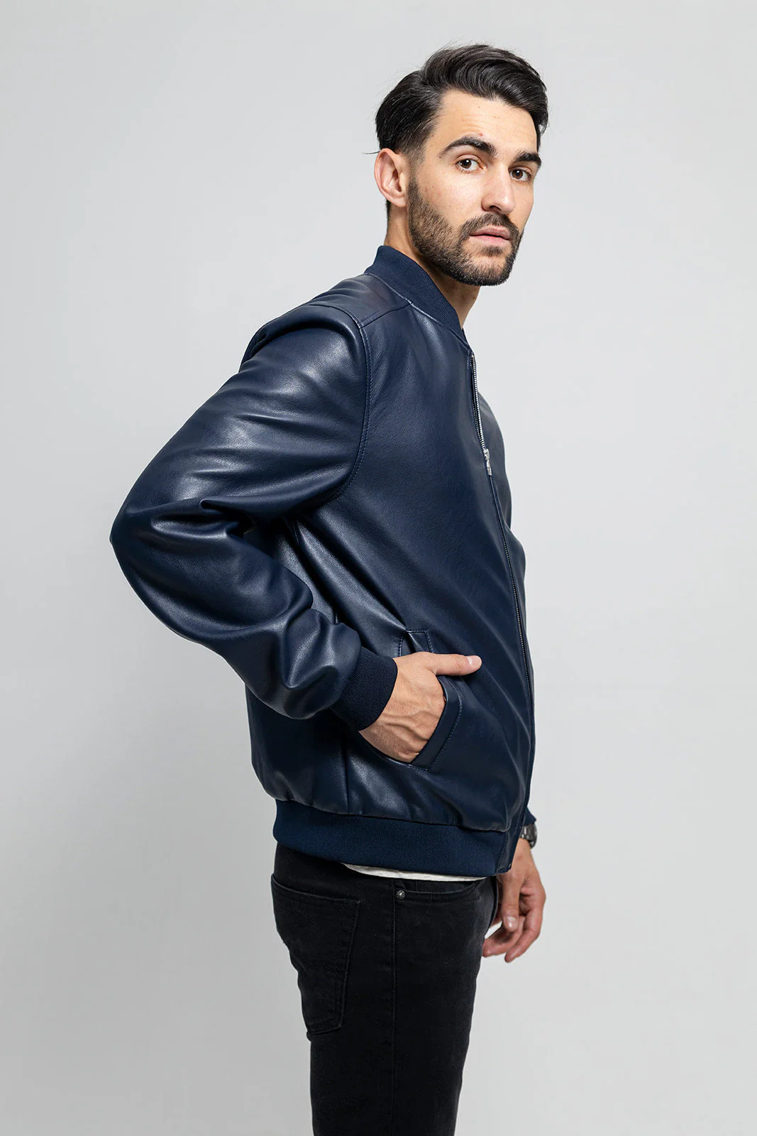 Justin Men's Vegan Faux Leather Jacket - Image 5