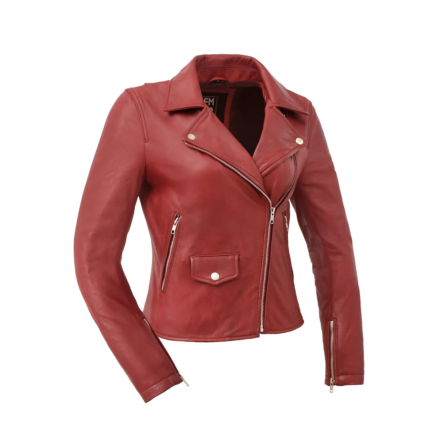 Lennox Moto Style Leather Jacket - Image 11