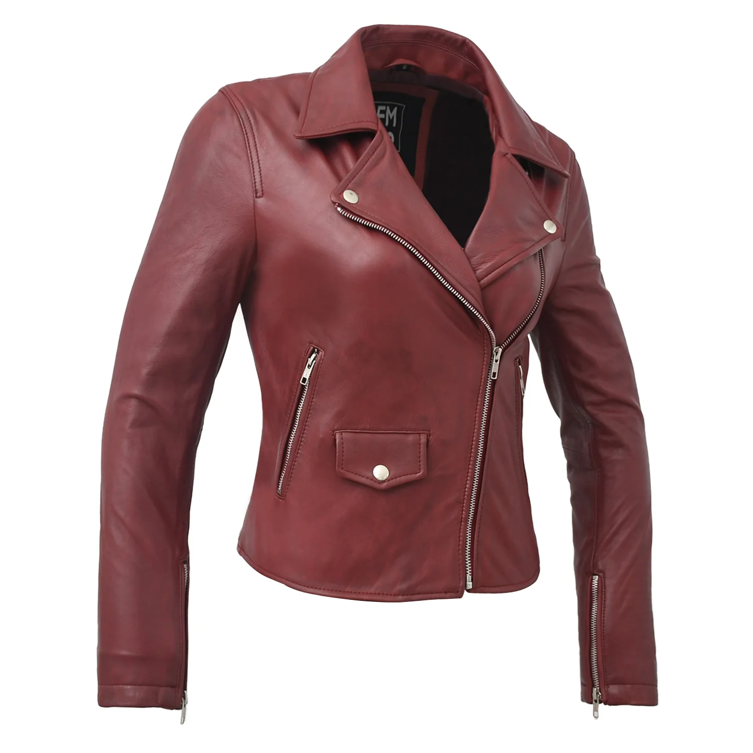 Lennox Moto Style Leather Jacket - Image 15