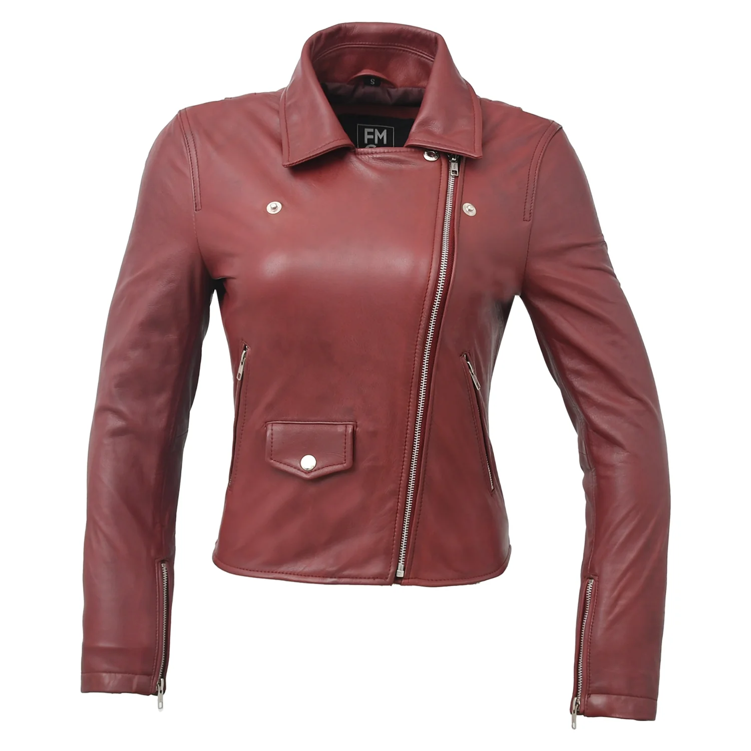 Lennox Moto Style Leather Jacket - Image 16