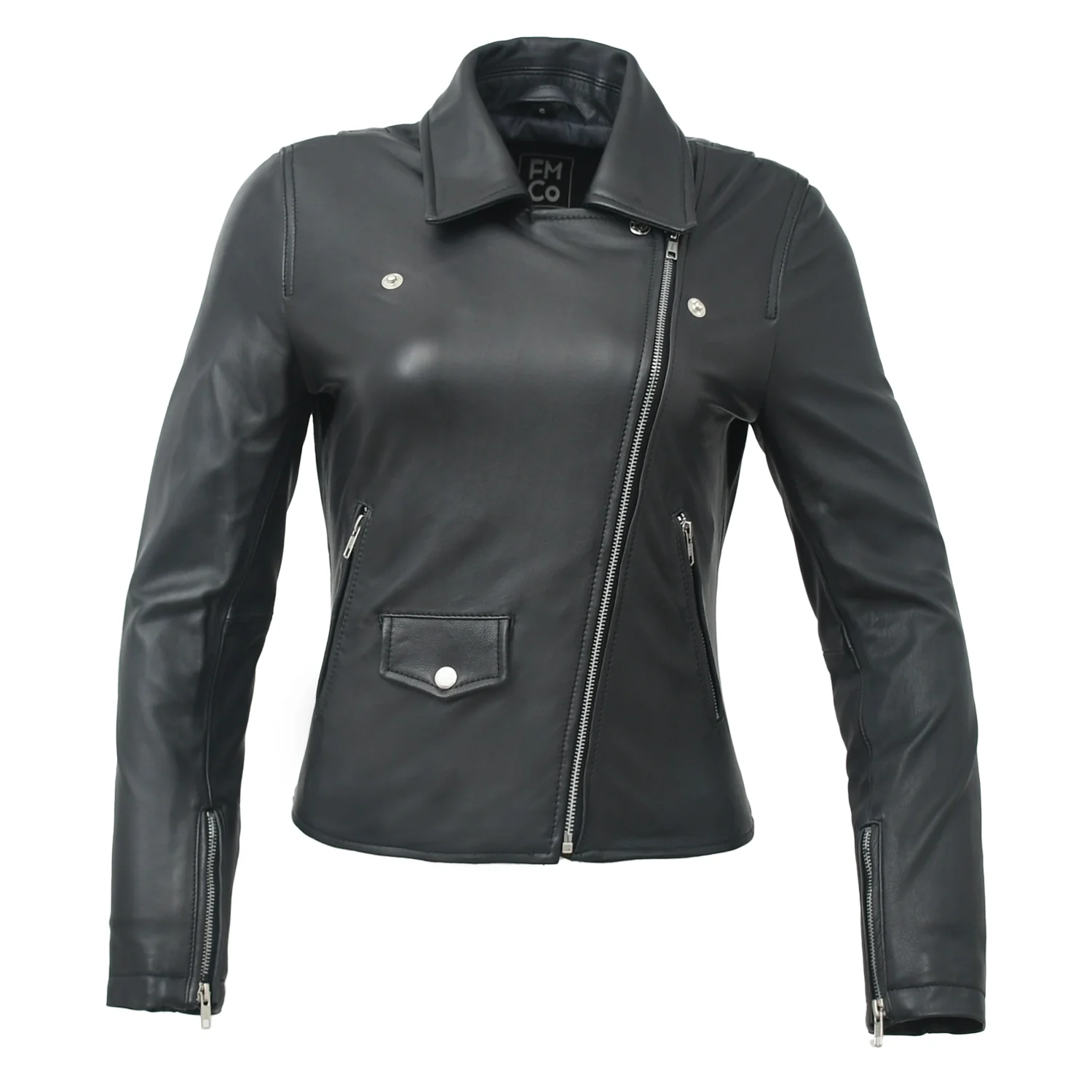 Lennox Moto Style Leather Jacket - Image 25