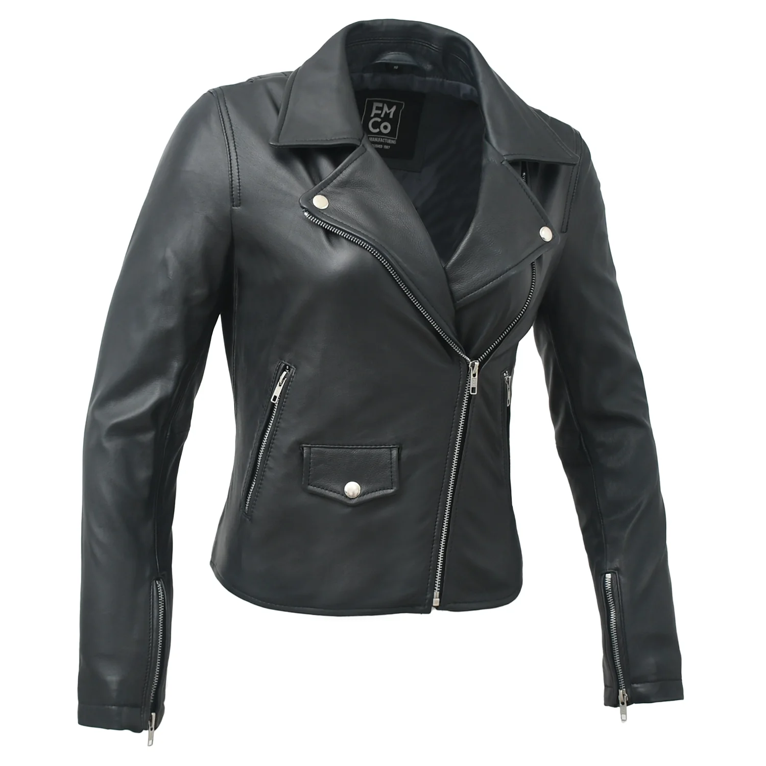 Lennox Moto Style Leather Jacket - Image 26