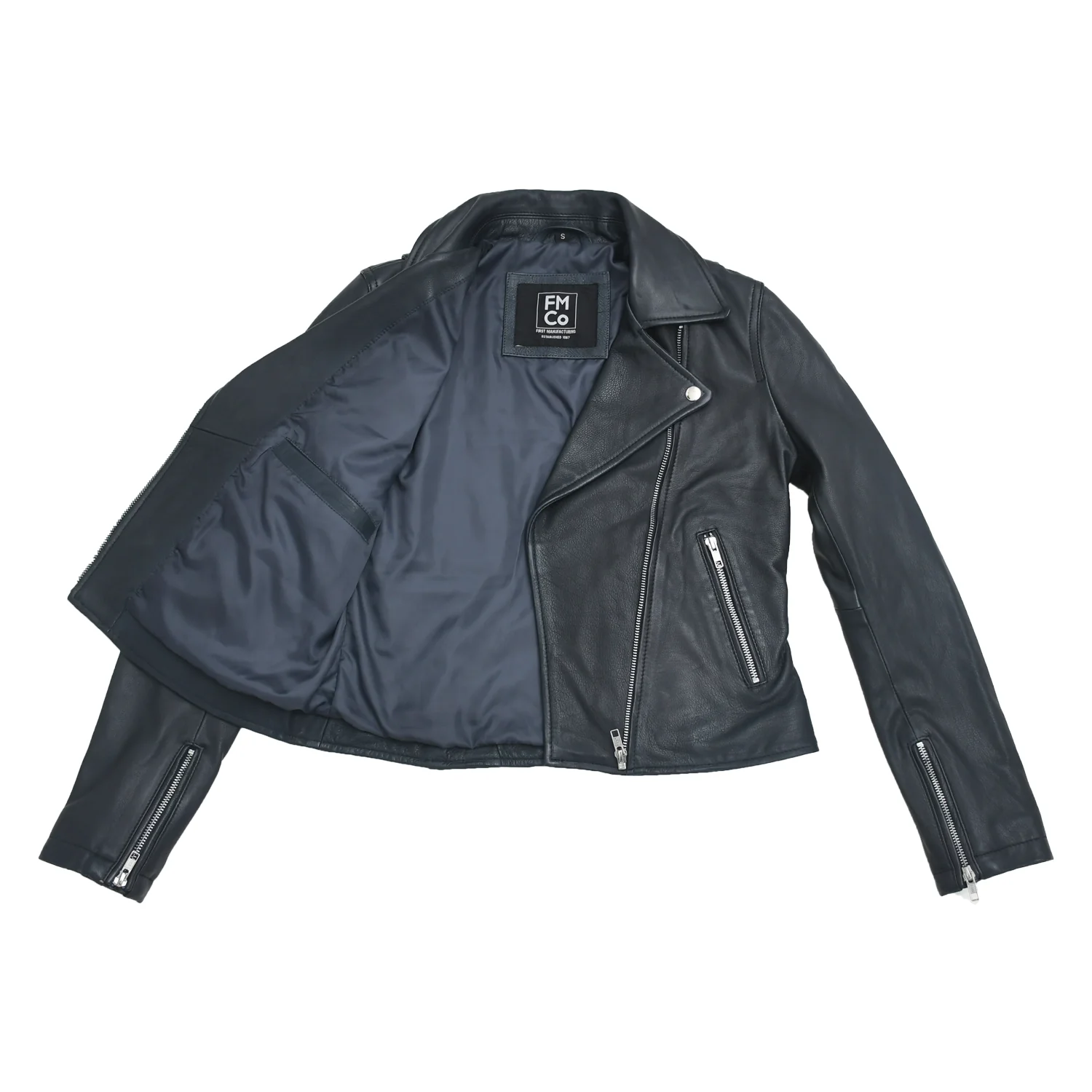 Lennox Moto Style Leather Jacket - Image 28