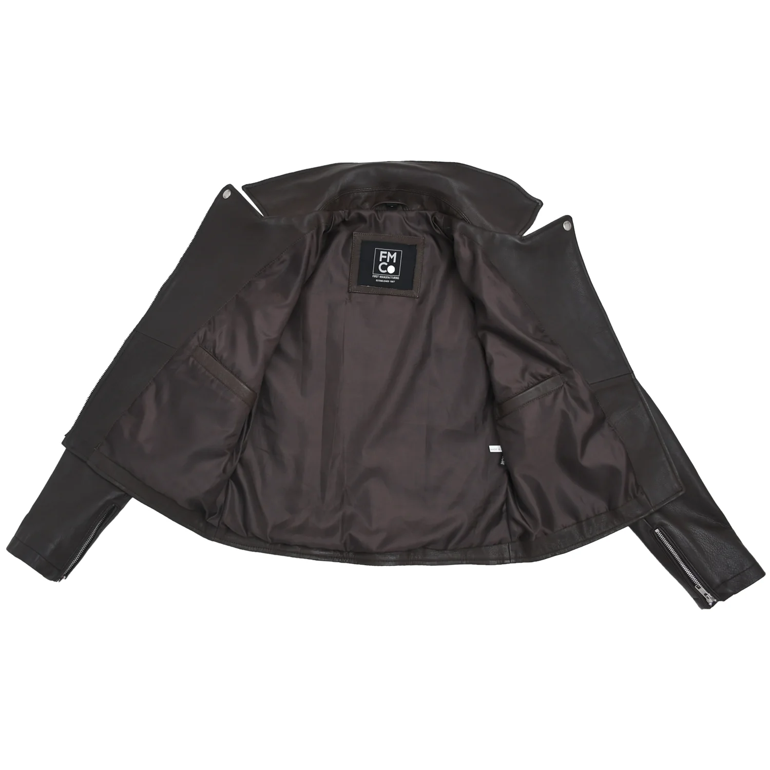 Lennox Moto Style Leather Jacket - Image 34