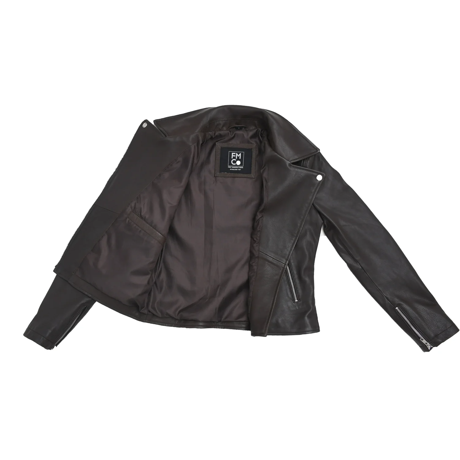 Lennox Moto Style Leather Jacket - Image 35