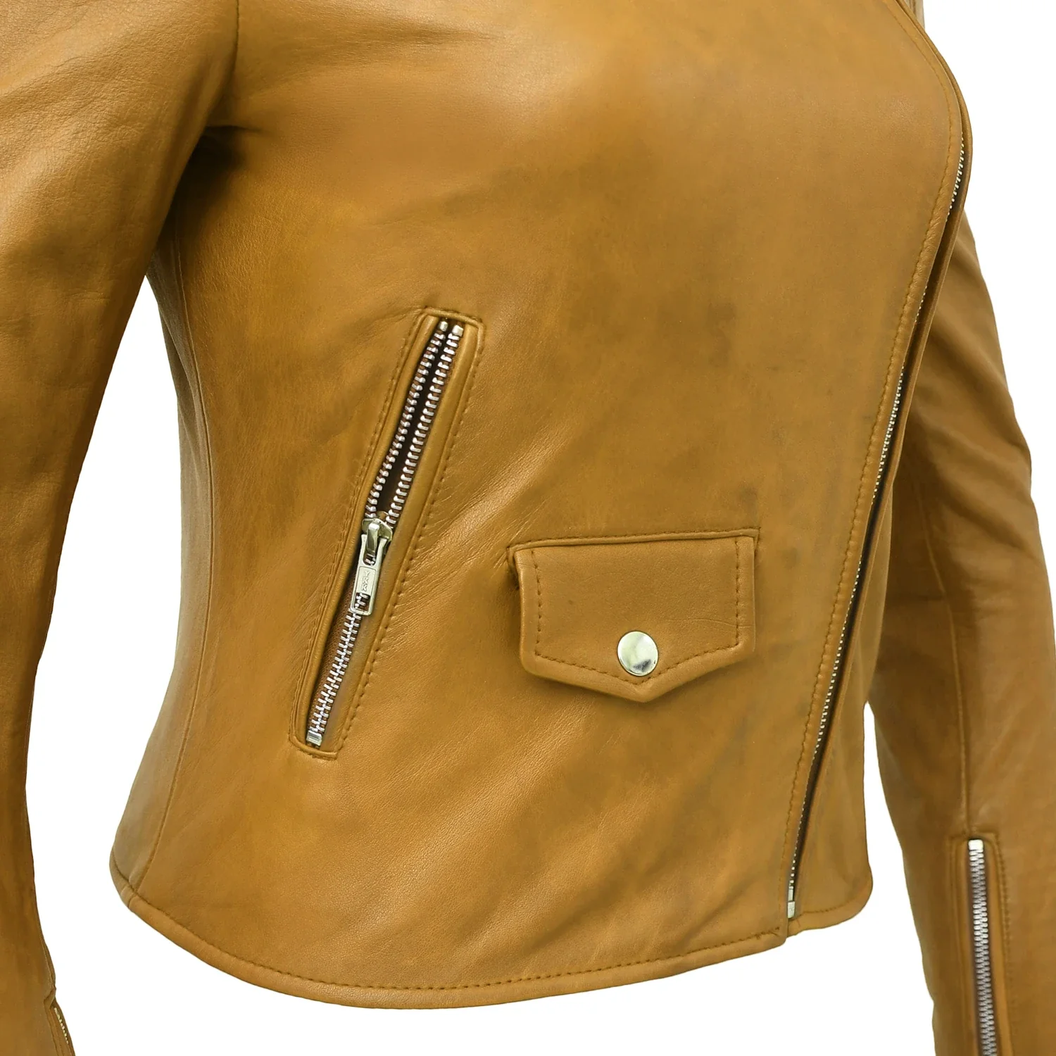 Lennox Moto Style Leather Jacket - Image 38