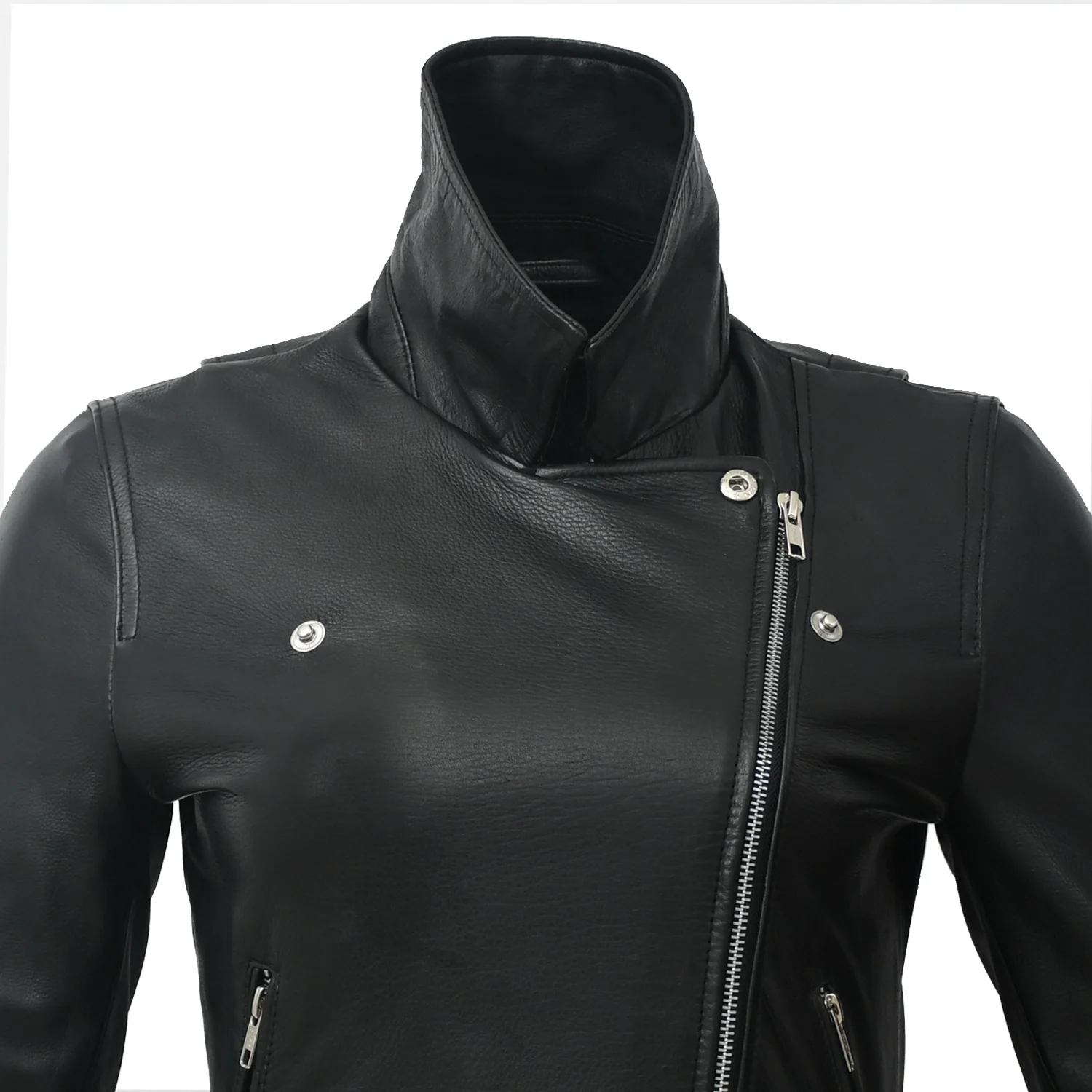 Lennox Moto Style Leather Jacket - Image 42