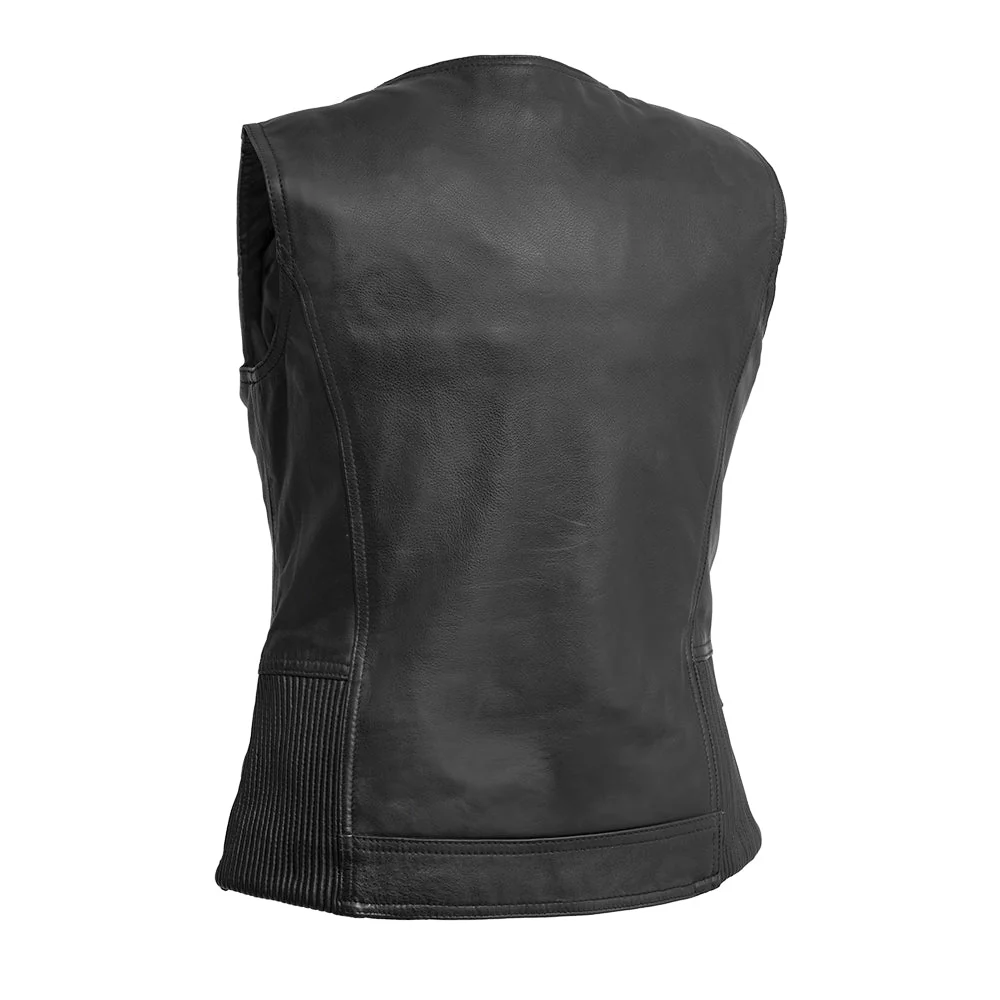 Lolita - Women's Motorcycle Leather Vest - Image 2