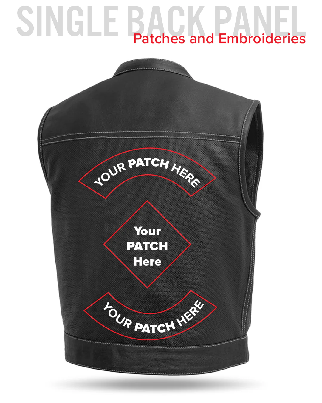 Lowrider Perforated Men's Leather Vest - Image 25