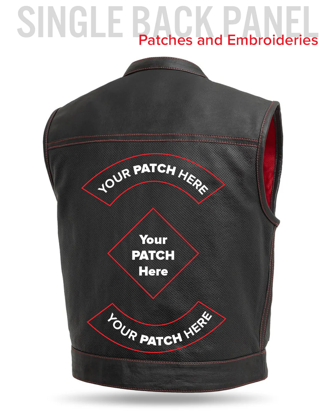 Lowrider Perforated Men's Leather Vest - Image 26