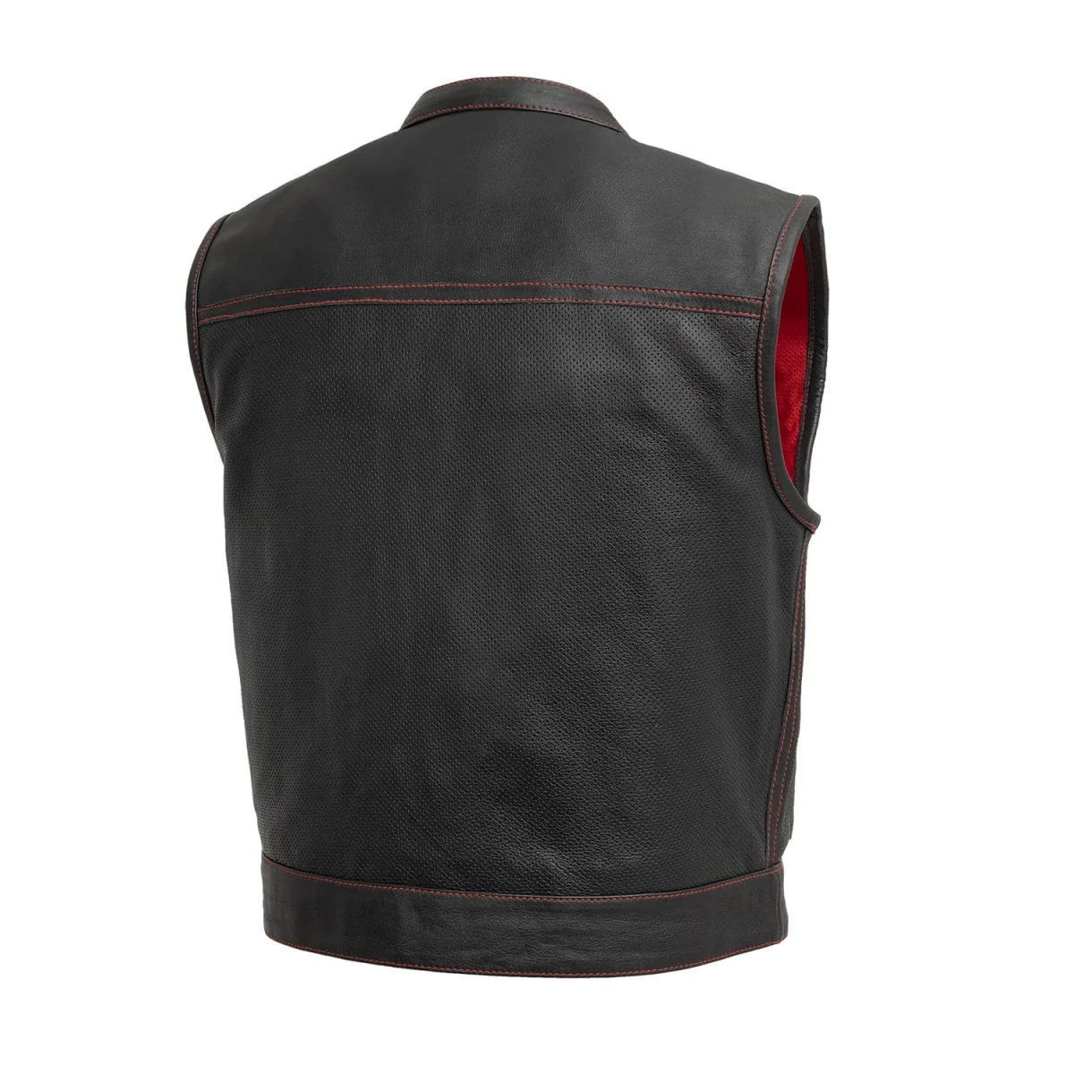 Lowrider Perforated Men's Leather Vest - Image 8
