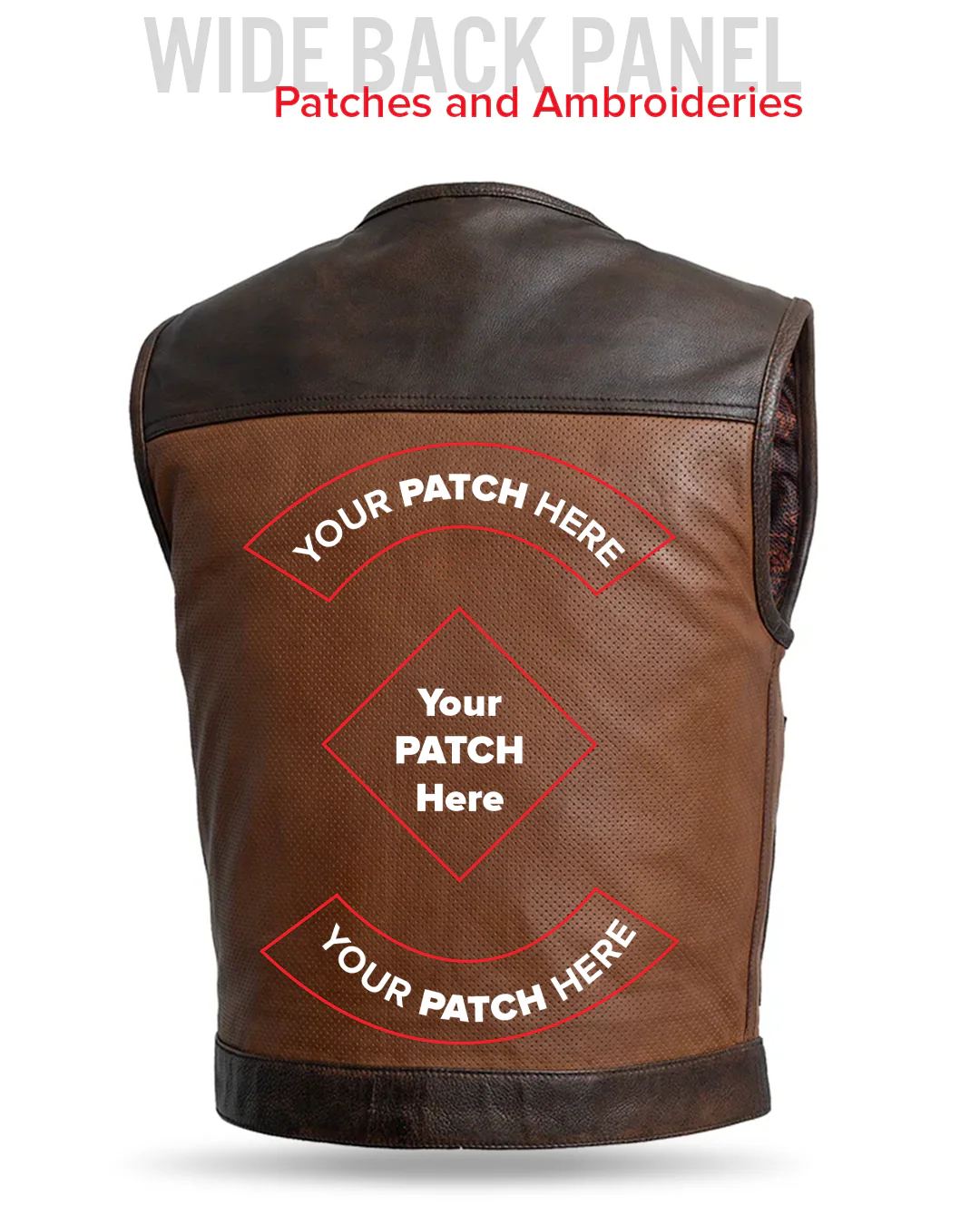 Lowside Gunner Men's Perforated Leather Vest - Image 7