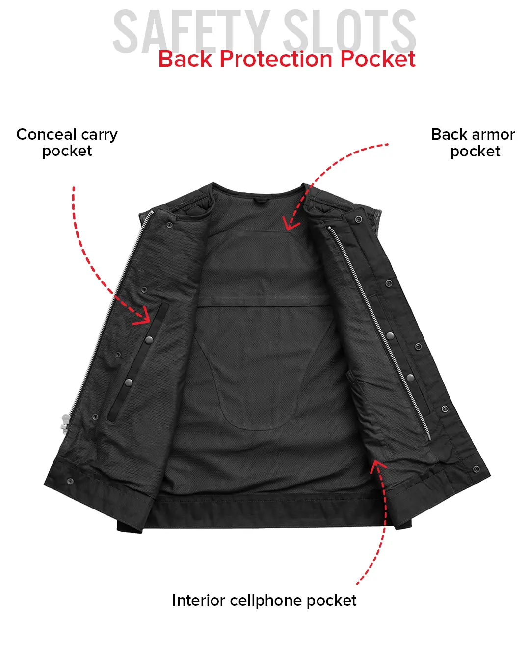 Lowside Hornet Moto Mesh Men's Club Style Vest - Image 19