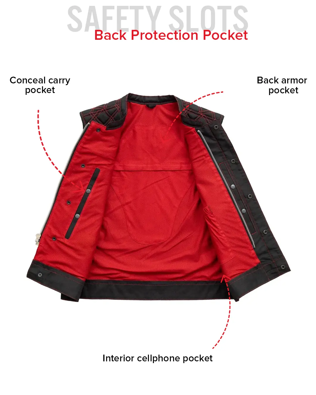 Lowside Hornet Moto Mesh Men's Club Style Vest - Image 28