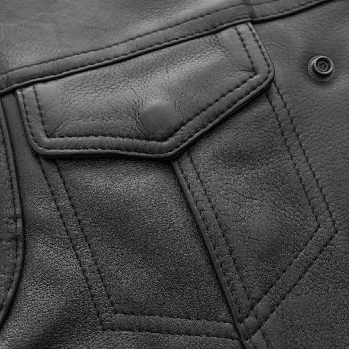 Lowside Men's Motorcycle Leather Vest - Image 5