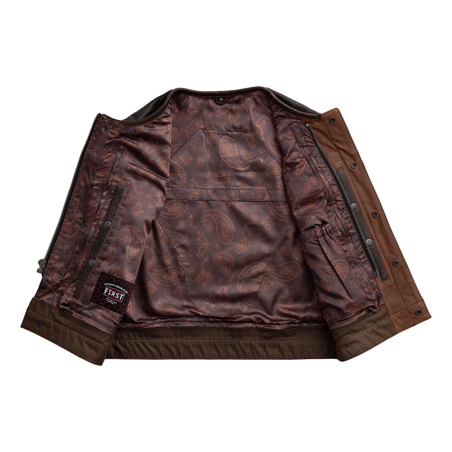 Lowside Rider Men's Motorcycle Leather Vest - Image 4