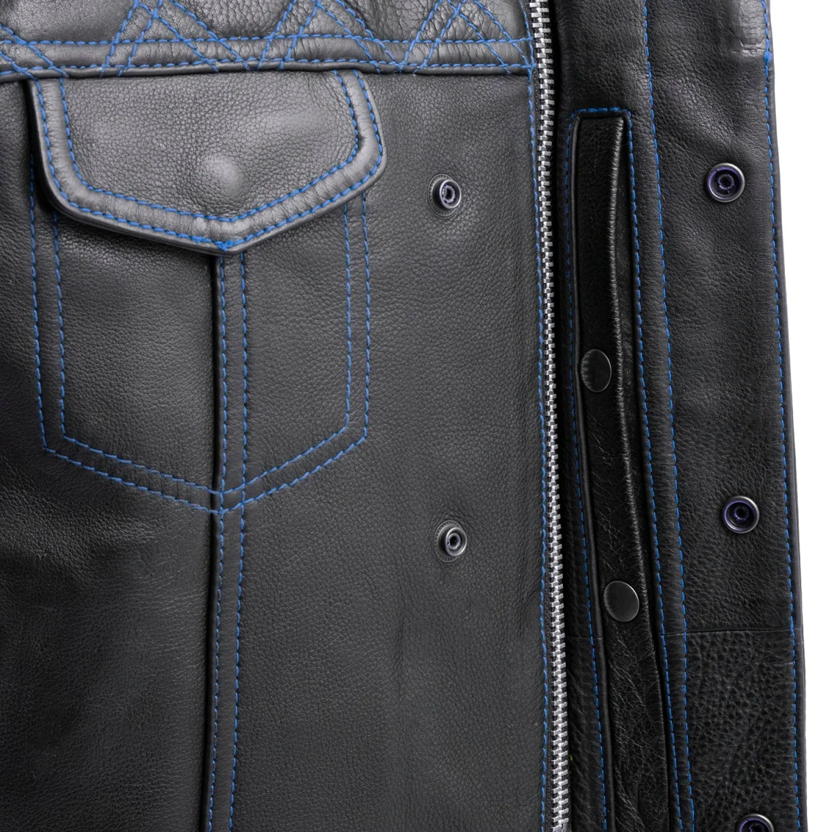 Downside Men's Motorcycle Leather Vest - Image 10