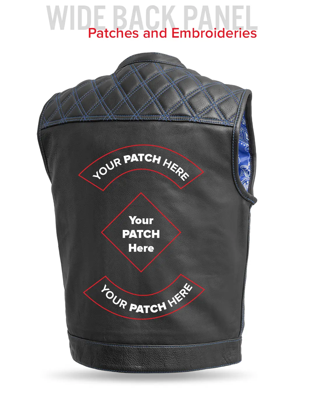 Downside Men's Motorcycle Leather Vest - Image 73