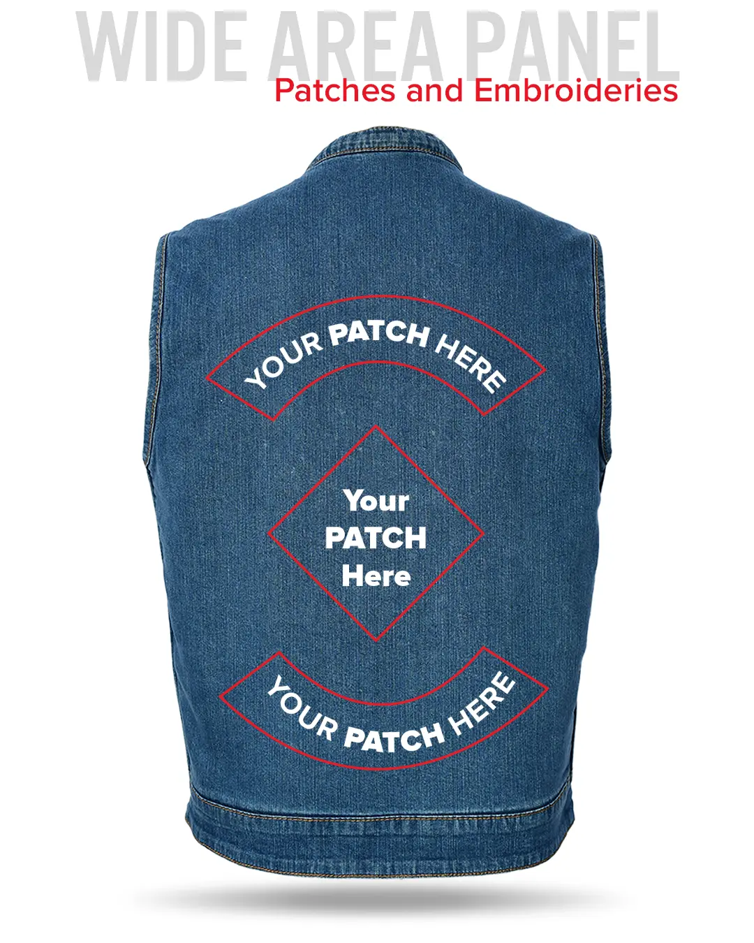 Havoc Men's Denim Motorcycle Vest - Image 7