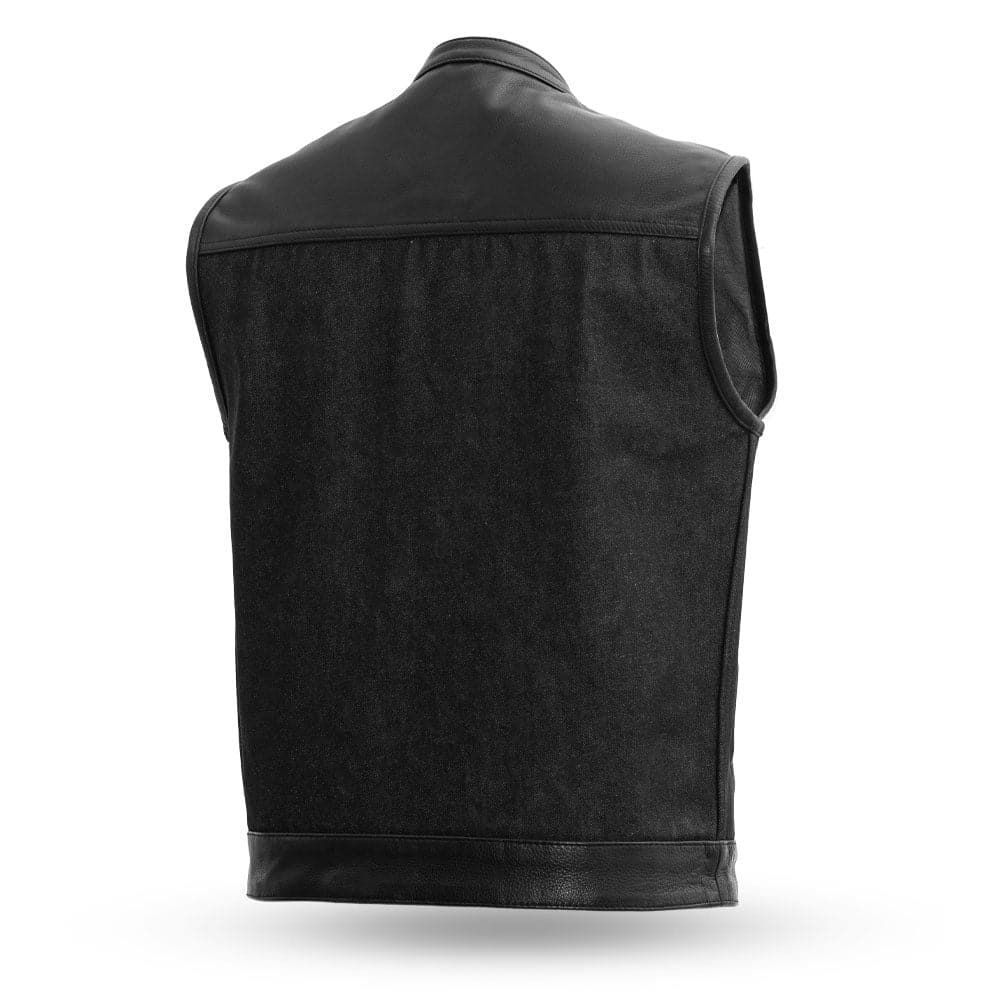 49/51 Men's Denim Motorcycle Vest - Image 2