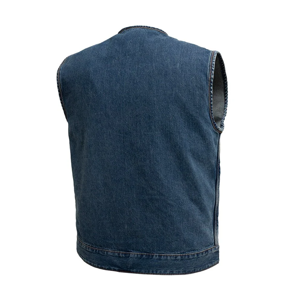 No Limit - Men's Motorcycle Denim Vest - Image 2