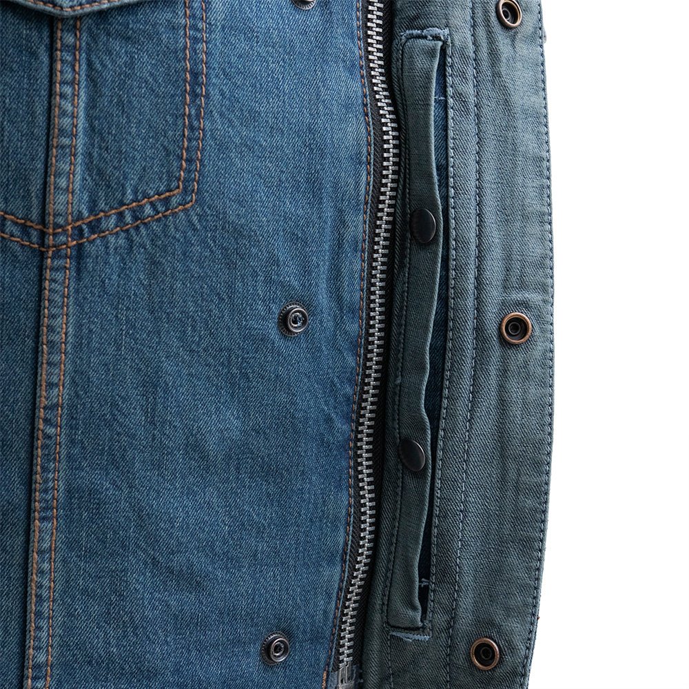 No Limit - Men's Motorcycle Denim Vest - Image 4