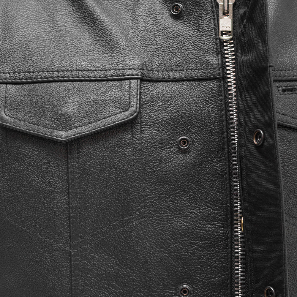 Blaster Men's Leather Motorcycle Vest - Image 5
