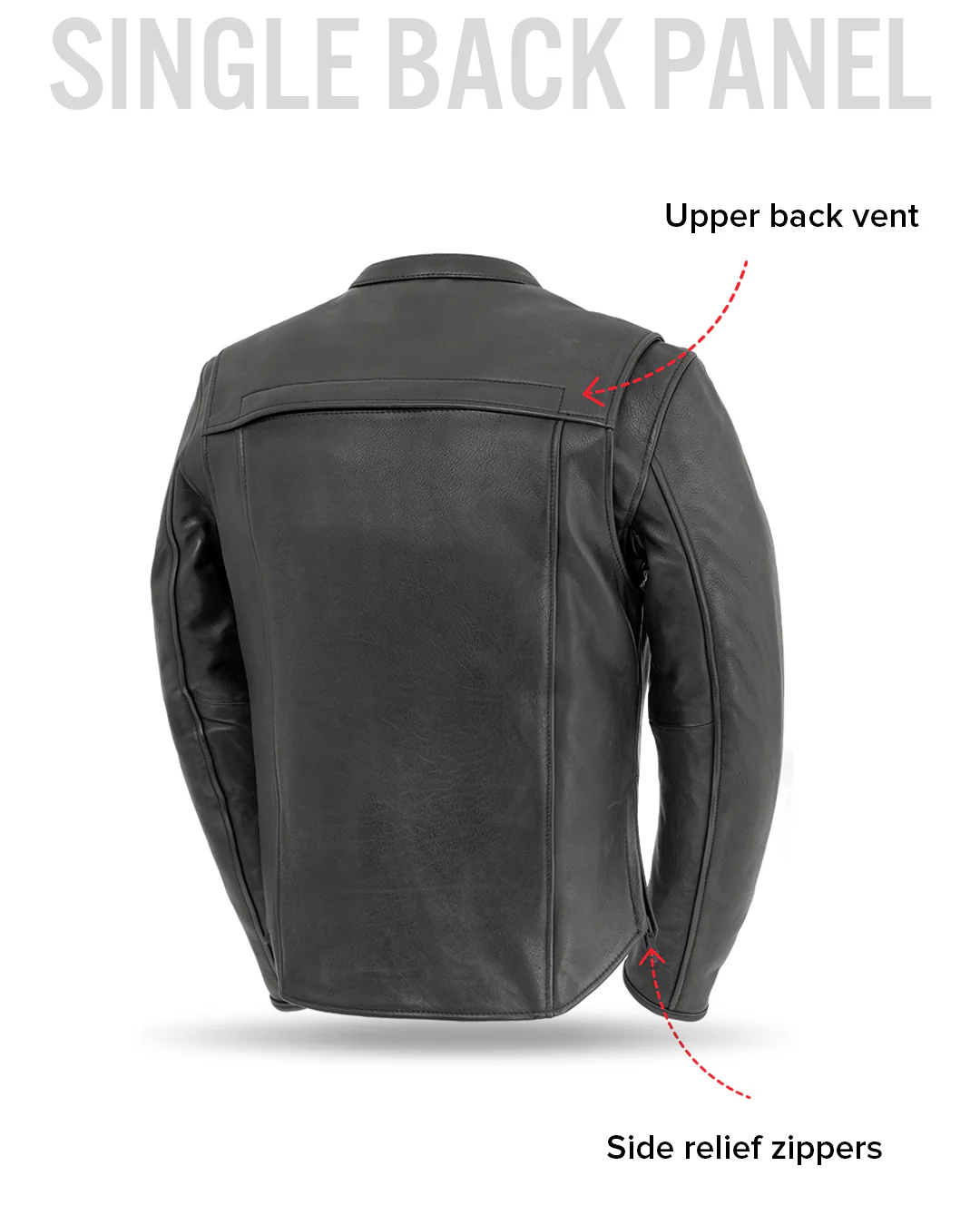 Revolt Men's Motorcycle Leather Jacket - Image 10