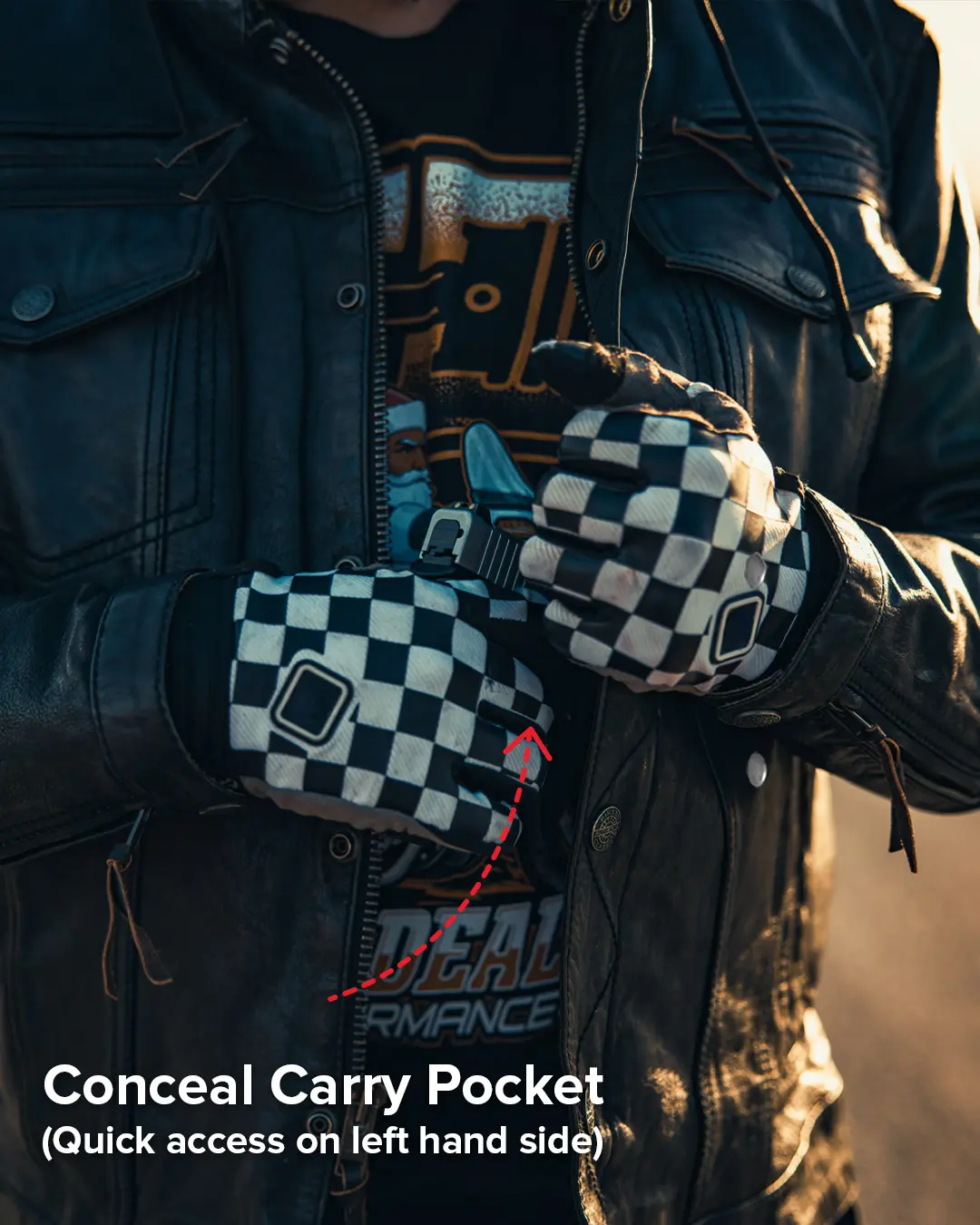 Vendetta Men's Motorcycle Leather Jacket - Image 9