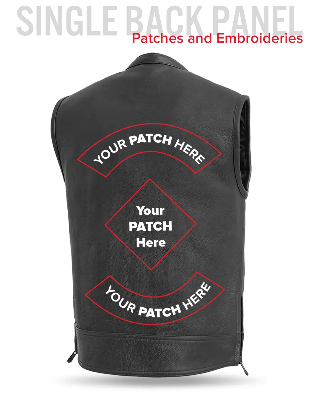 Rampage - Men's Motorcycle Leather Vest - Image 8