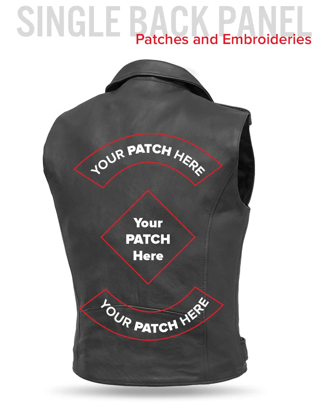 Rockin - Men's Motorcycle Leather Vest - Image 7